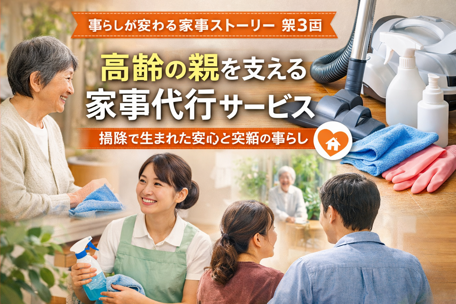 【暮らしが変わる家事ストーリー 第3回】離れて暮らす母の安心を支えた家事代行サービス